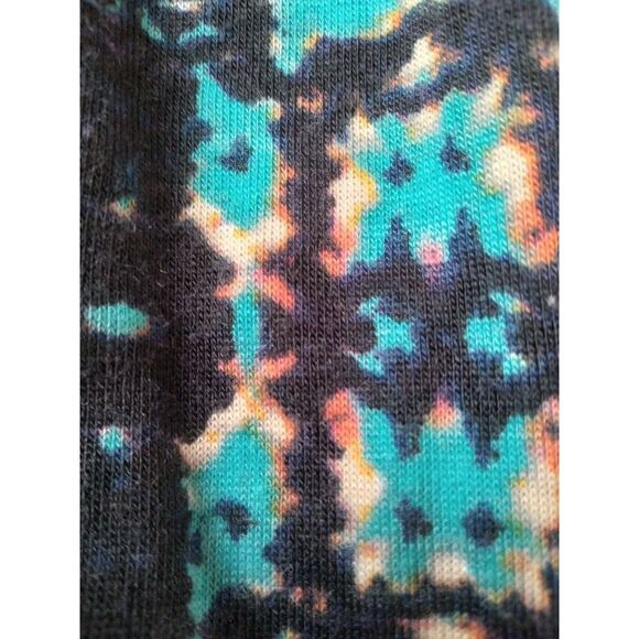 Lily Rose Orange and Blue Abstract Pattern Maxi Length Skirt Women's Size XL - Picture 9 of 11